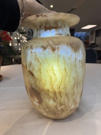 A large Egyptian alabaster jar, probably Middle Kingdom, 1987-1640 B.C.