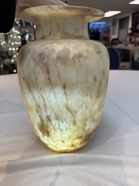 A large Egyptian alabaster jar, probably Middle Kingdom, 1987-1640 B.C.