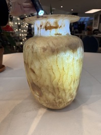A large Egyptian alabaster jar, probably Middle Kingdom, 1987-1640 B.C.