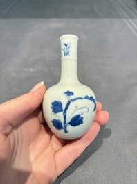 Two Chinese blue and white miniature vases, Kangxi