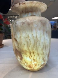 A large Egyptian alabaster jar, probably Middle Kingdom, 1987-1640 B.C.