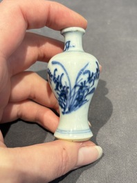 Two Chinese blue and white miniature vases, Kangxi