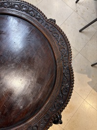 A large Chinese hongmu stand, 19th C.