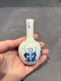 Two Chinese blue and white miniature vases, Kangxi