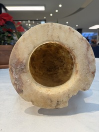 A large Egyptian alabaster jar, probably Middle Kingdom, 1987-1640 B.C.