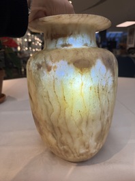 A large Egyptian alabaster jar, probably Middle Kingdom, 1987-1640 B.C.