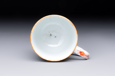 A Chinese famille rose 'Madame de Pompadour' cup and saucer, Qianlong, ca. 1745