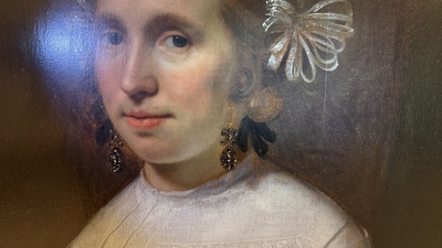 Bartholomeus van der Helst (1613-1670): 'Portrait of a Young Lady', oil on panel, signed and dated 1659