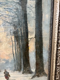 Attributed to Sadji or Sha Qi (Sha Yinnian 1914-2005): 'De Jing Wu Er Dao 德經無二道', oil on canvas, 20th C.