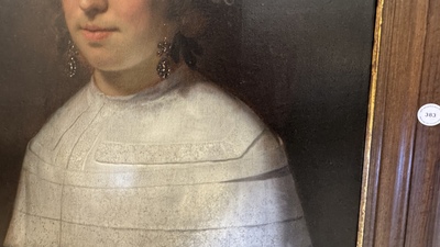 Bartholomeus van der Helst (1613-1670): 'Portrait of a Young Lady', oil on panel, signed and dated 1659