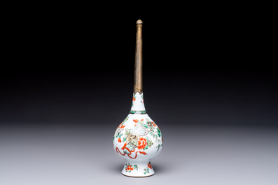 A gilt-bronze-mounted Chinese famille verte rosewater sprinkler for the Islamic market, Kangxi
