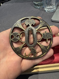 A varied collection of ten Japanese iron tsuba, Edo