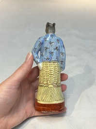 An exceptional complete set of twelve Chinese famille rose zodiac figures, Ge Yi Tai Zao 戈益泰造 marks, Republic