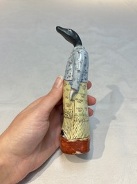 An exceptional complete set of twelve Chinese famille rose zodiac figures, Ge Yi Tai Zao 戈益泰造 marks, Republic