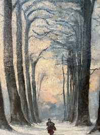 Attributed to Sadji or Sha Qi (Sha Yinnian 1914-2005): 'De Jing Wu Er Dao 德經無二道', oil on canvas, 20th C.