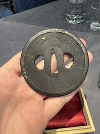 A varied collection of ten Japanese iron tsuba, Edo