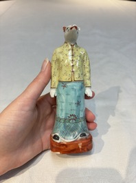 An exceptional complete set of twelve Chinese famille rose zodiac figures, Ge Yi Tai Zao 戈益泰造 marks, Republic