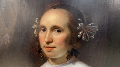 Bartholomeus van der Helst (1613-1670): 'Portrait of a Young Lady', oil on panel, signed and dated 1659