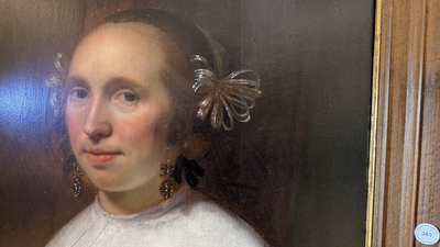 Bartholomeus van der Helst (1613-1670): 'Portrait of a Young Lady', oil on panel, signed and dated 1659