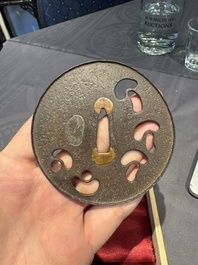 A varied collection of ten Japanese iron tsuba, Edo