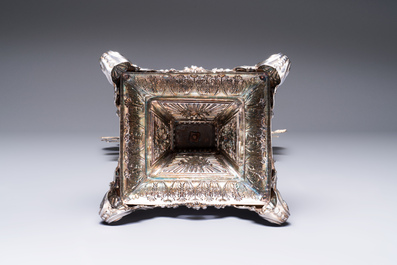 An imposing French parcel-gilt silver sunburst monstrance made for the Tourcoing church St-&Eacute;loi, Joseph Philippe Adolphe Dejean, Paris, dated 1847