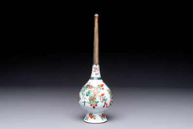 A gilt-bronze-mounted Chinese famille verte rosewater sprinkler for the Islamic market, Kangxi