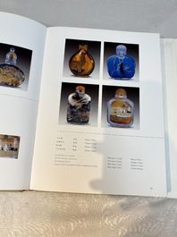 A Chinese rock crystal and two glass inside painted snuff bottles, 19/20th C., with a signed copy of 'Chinese Inside Painting of the Modern Age', 2005