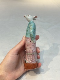An exceptional complete set of twelve Chinese famille rose zodiac figures, Ge Yi Tai Zao 戈益泰造 marks, Republic