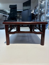 Three Chinese hongmu stands, 19/20th C.