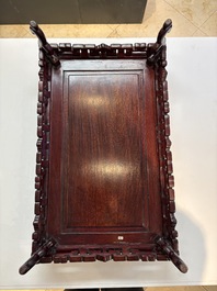 Three Chinese hongmu stands, 19/20th C.