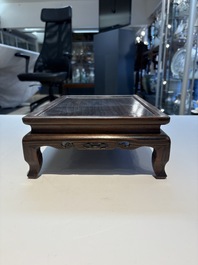 Three Chinese hongmu stands, 19/20th C.