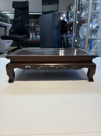Three Chinese hongmu stands, 19/20th C.