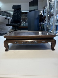 Three Chinese hongmu stands, 19/20th C.