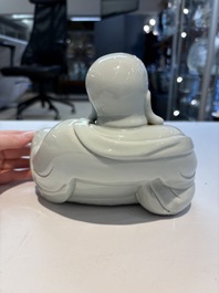 A fine Chinese white-glazed Milefo Buddha, 19th C.