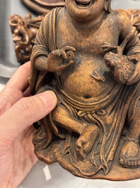 Six Chinese wooden and bamboo carvings, 19/20th C.