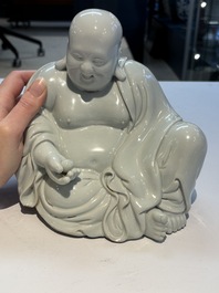 A fine Chinese white-glazed Milefo Buddha, 19th C.