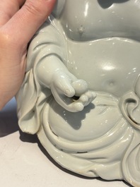 A fine Chinese white-glazed Milefo Buddha, 19th C.