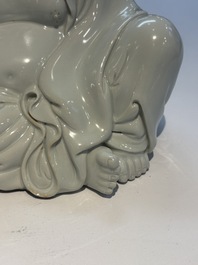 A fine Chinese white-glazed Milefo Buddha, 19th C.