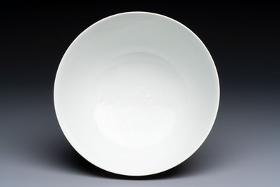 A Chinese qianjiang cai 'Pavilions and Willows' bowl, Republic