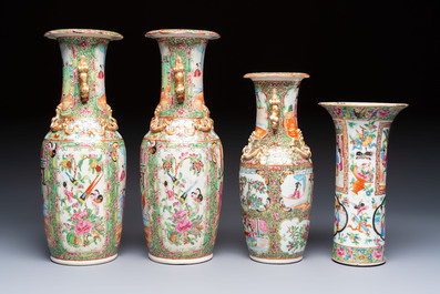 An extensive group of 23 Chinese Canton famille rose wares, 19th C.