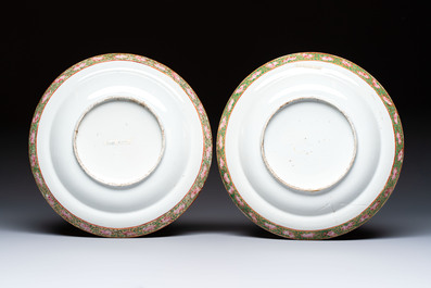 An extensive group of 23 Chinese Canton famille rose wares, 19th C.