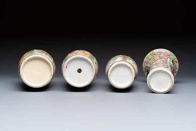 An extensive group of 23 Chinese Canton famille rose wares, 19th C.