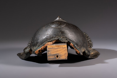 A Cambodian bronze Buddha and a Thai Buddha head, 19th C.