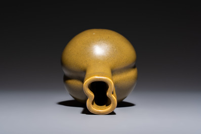 A Chinese conjoined teadust&ndash;glazed bottle vase, Republic