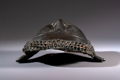 A Cambodian bronze Buddha and a Thai Buddha head, 19th C.