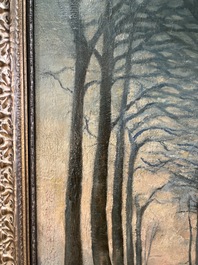 Attributed to Sadji or Sha Qi (Sha Yinnian 1914-2005): 'De Jing Wu Er Dao 德經無二道', oil on canvas, 20th C.