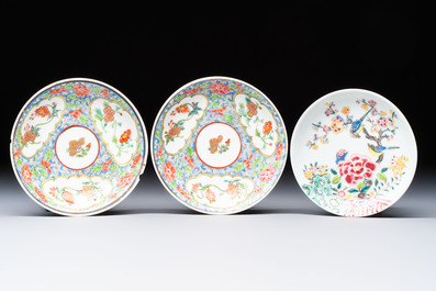 A group of 14 Chinese and Samson, Paris porcelain wares, 18/19th C.