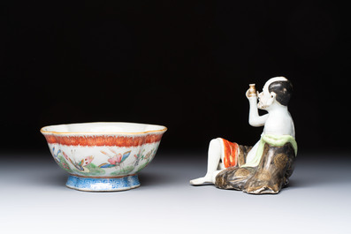 A group of 14 Chinese and Samson, Paris porcelain wares, 18/19th C.