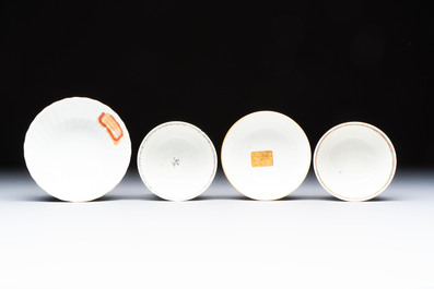 A group of 14 Chinese and Samson, Paris porcelain wares, 18/19th C.