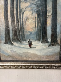 Attributed to Sadji or Sha Qi (Sha Yinnian 1914-2005): 'De Jing Wu Er Dao 德經無二道', oil on canvas, 20th C.